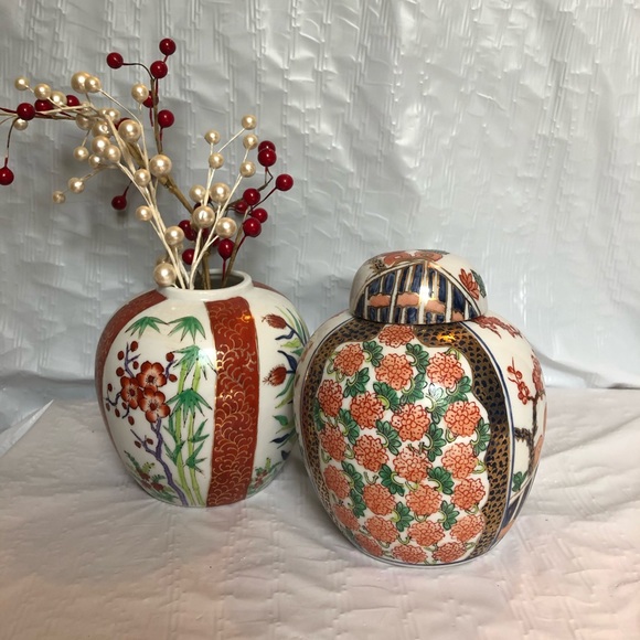 Vintage Other - Ginger jar set: Japanese Porcelain Hong King VTG